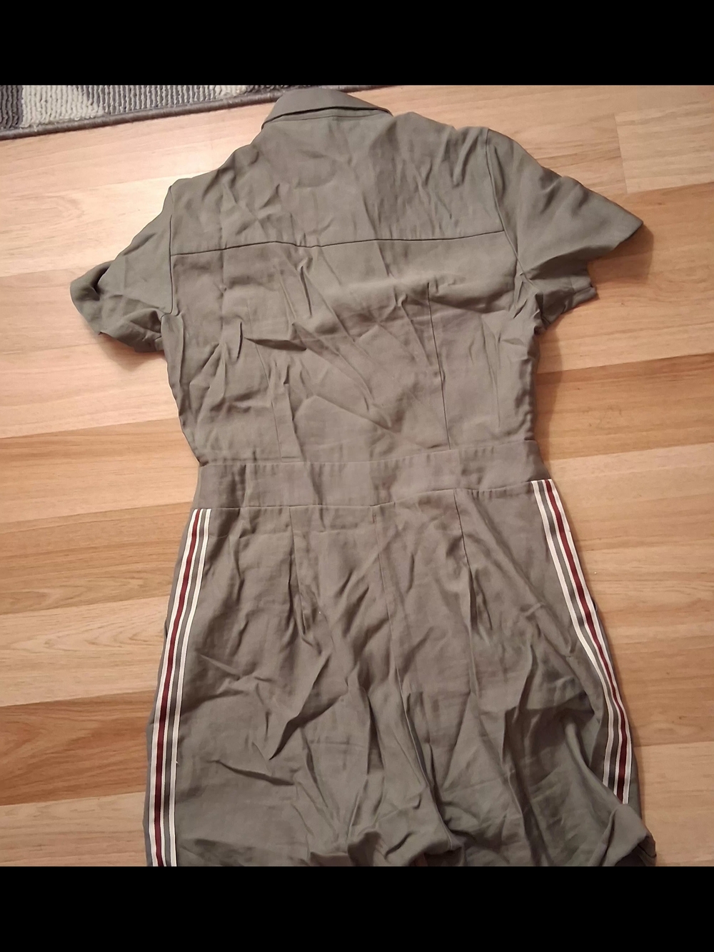 Twik Utility Romper with Side Stripe – Olive Green | Size M - Picture 5 of 9